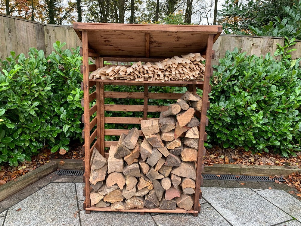 Scandinavian Redwood Garden Log Store by Charles Taylor - Image 5