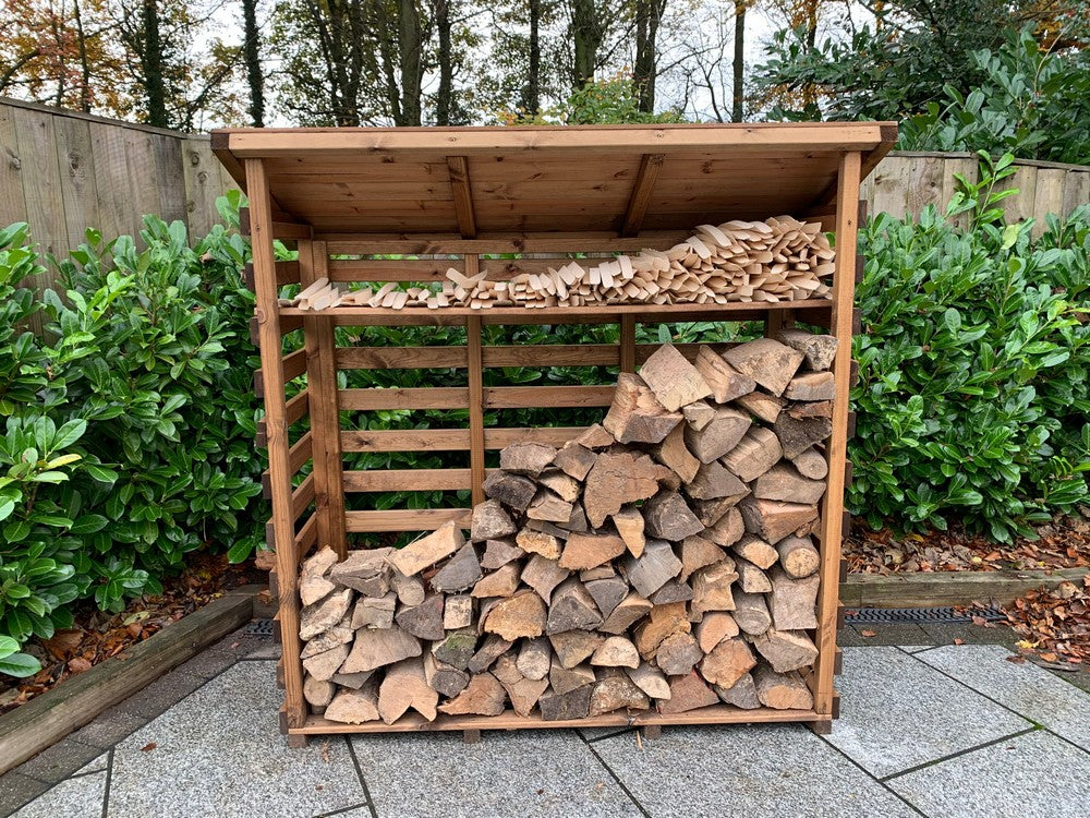 Scandinavian Redwood Garden Log Store by Charles Taylor - Image 6