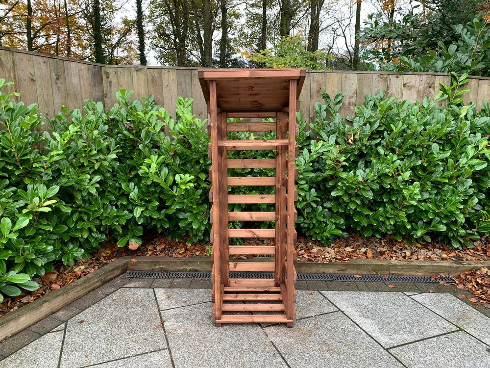 Scandinavian Redwood Garden Log Store by Charles Taylor - Image 5