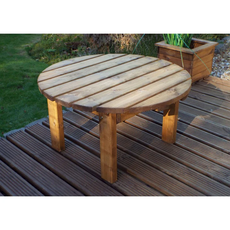 Scandinavian Redwood Garden Patio Dining Set by Charles Taylor - 4 Seats Green Cushions - Image 2