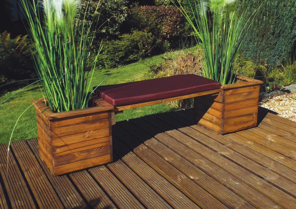 Scandinavian Redwood Garden Planter Bench by Charles Taylor - 2 Seats - Image 5