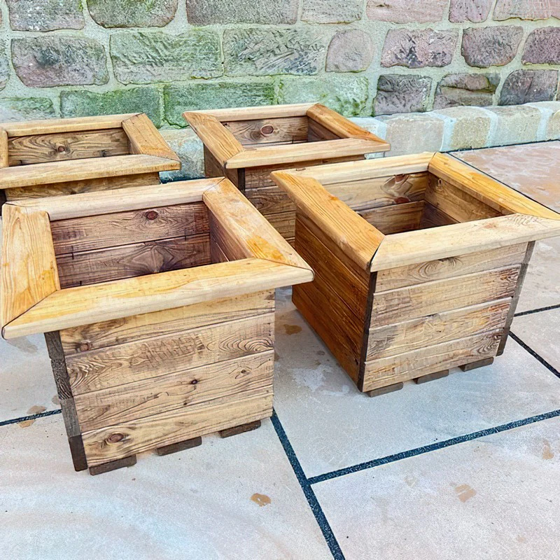 Scandinavian Redwood Garden Planter Set by Charles Taylor - Image 2