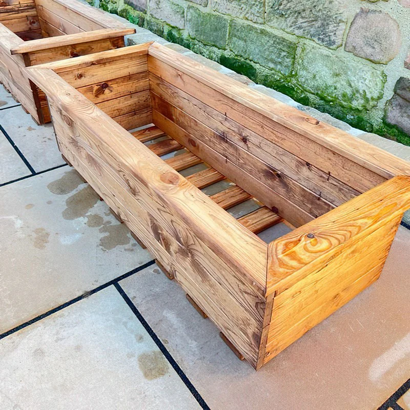 Scandinavian Redwood Garden Planter Set by Charles Taylor - Image 3
