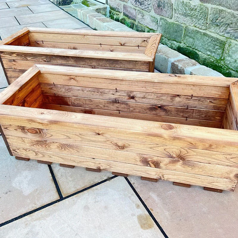 Scandinavian Redwood Garden Planter Set by Charles Taylor - Image 4