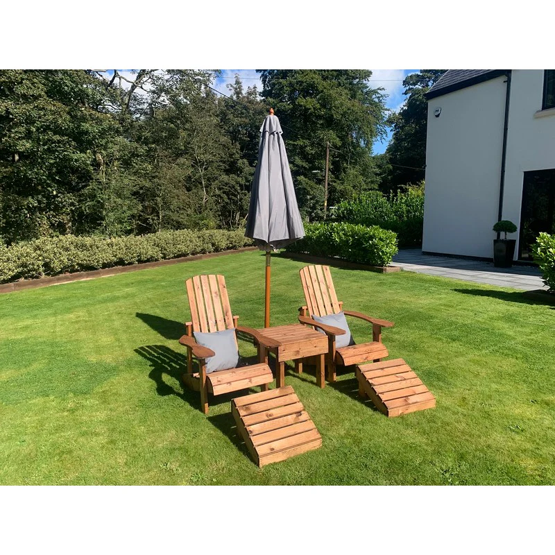 Scandinavian Redwood Garden Relaxer Set by Charles Taylor - 2 Seats - Image 4