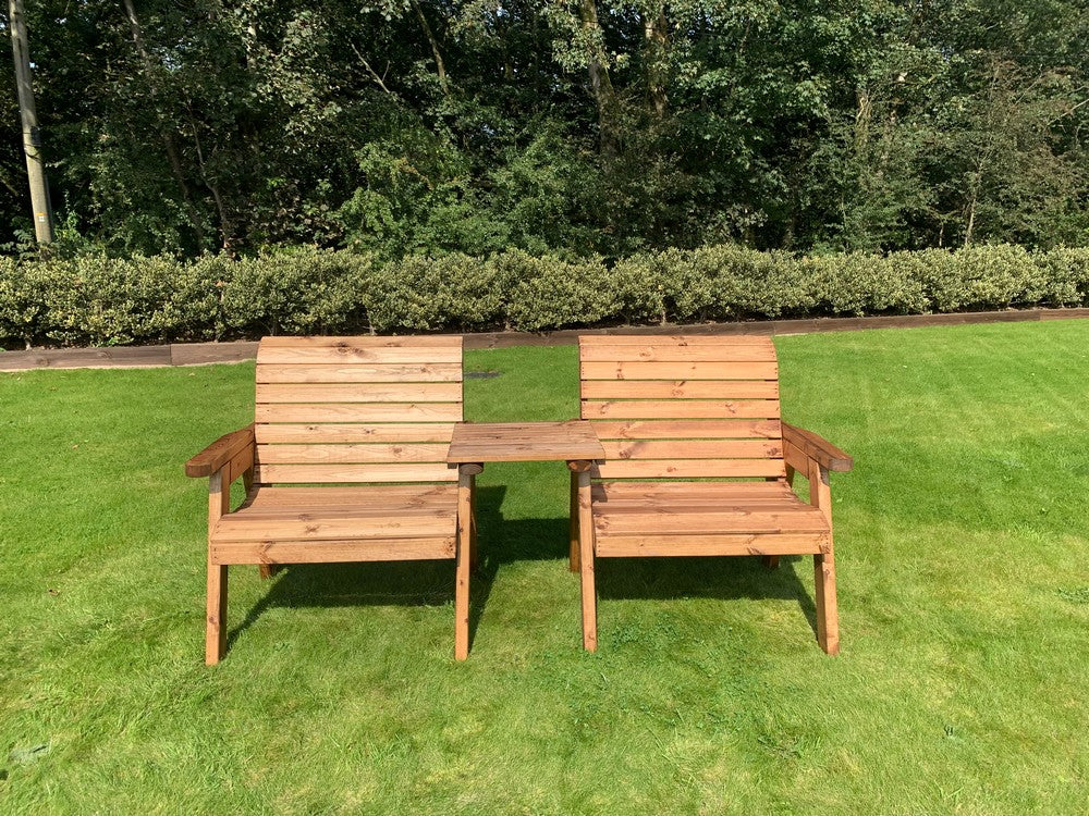 Scandinavian Redwood Garden Tete a Tete by Charles Taylor - 2 Seat - Image 2