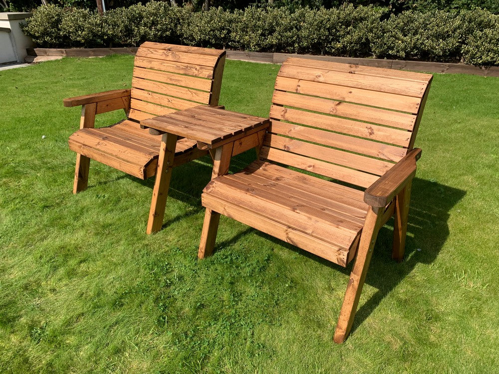 Scandinavian Redwood Garden Tete a Tete by Charles Taylor - 2 Seat - Image 3