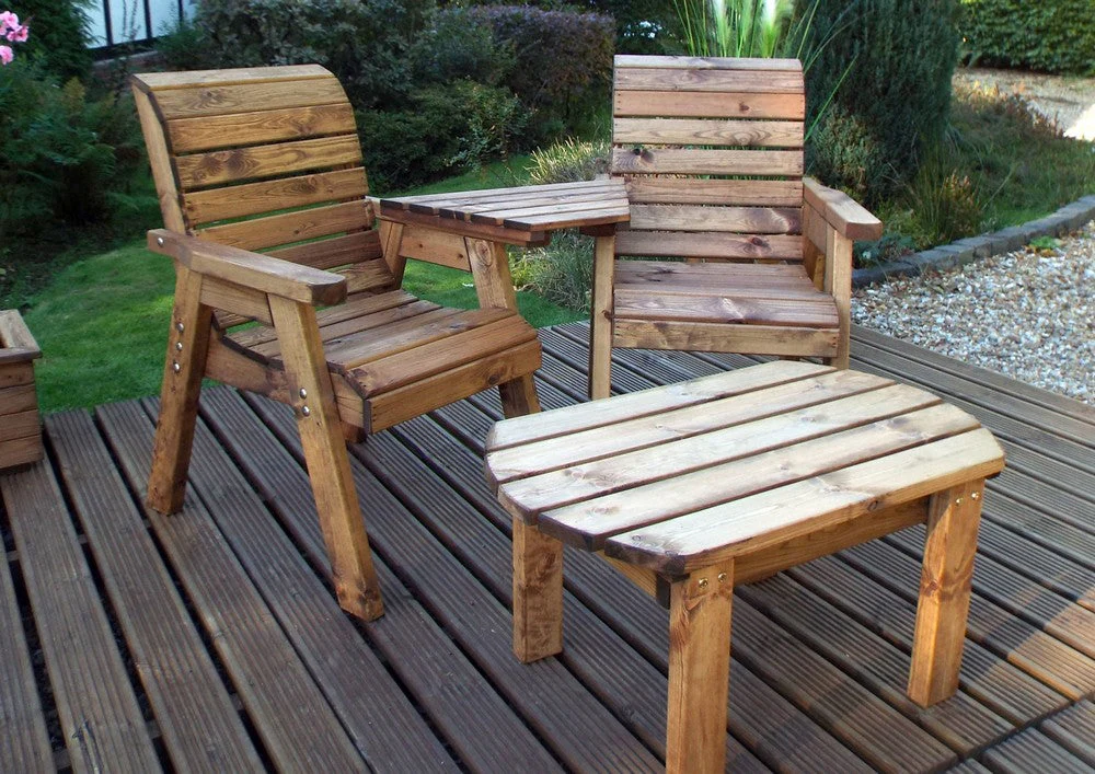 Scandinavian Redwood Garden Tete a Tete by Charles Taylor - 2 Seats - Image 3