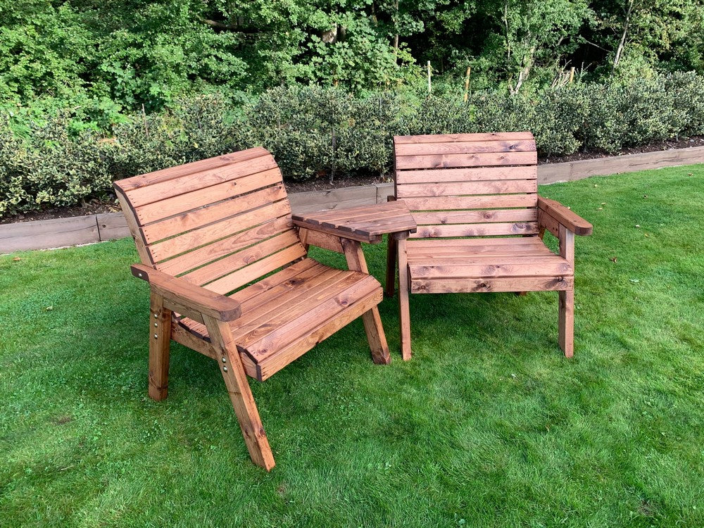 Scandinavian Redwood Garden Tete a Tete by Charles Taylor - 2 Seats - Image 5