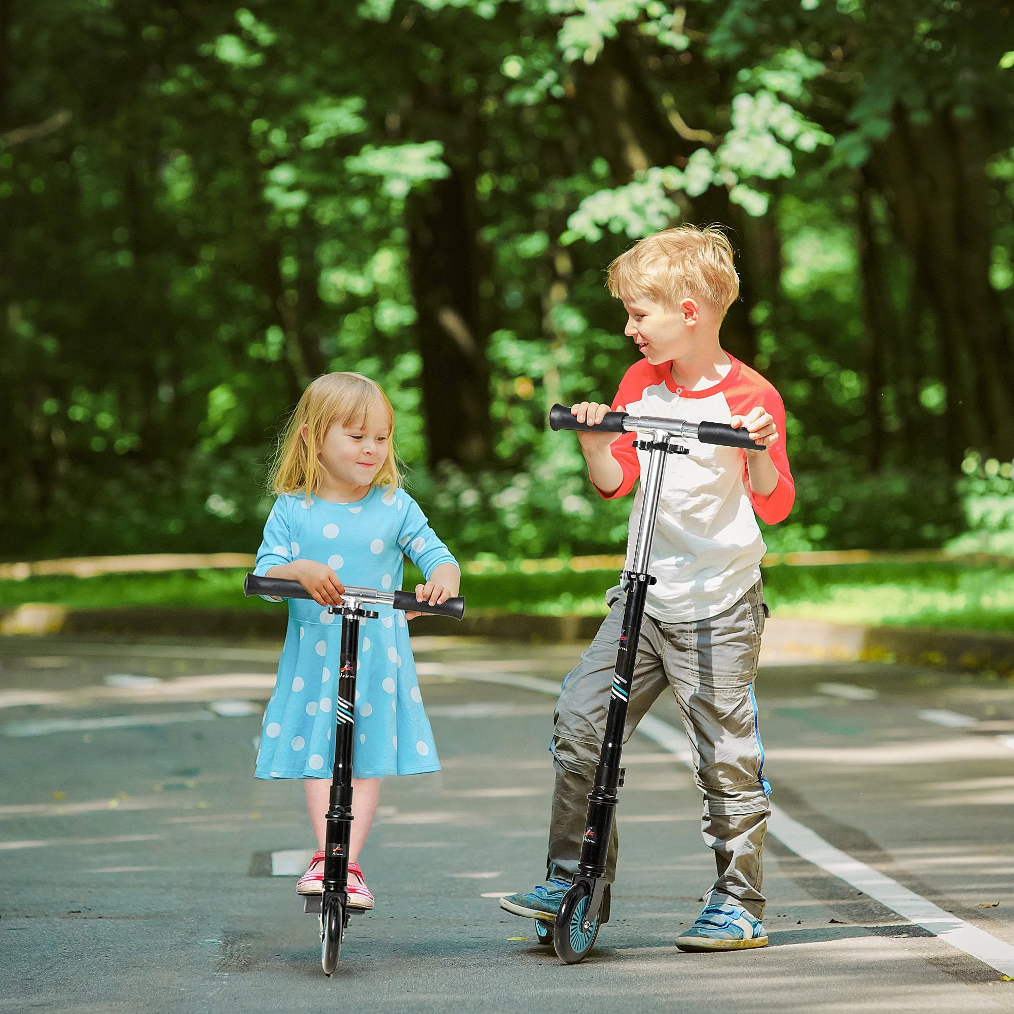 Scooter for Kids Height Adjustable One-Click Foldable Kick Scooter with Brake - Image 2