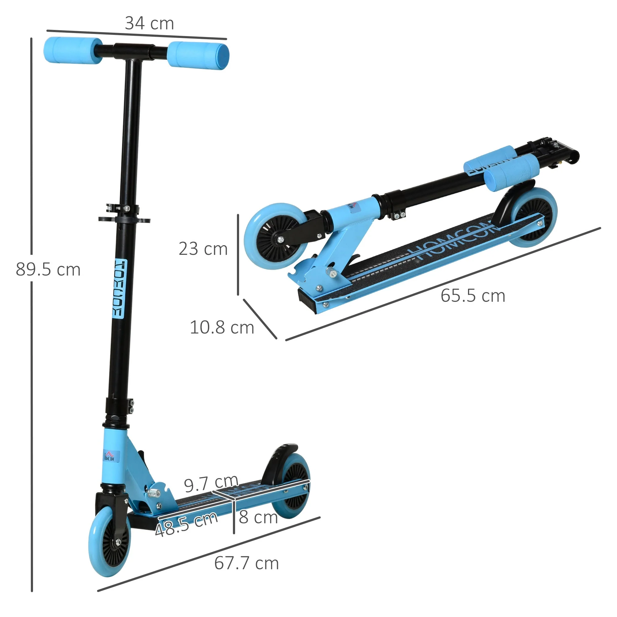 Scooter for Kids Toddler Foldable Kick Scooter with Adjustable Height Brake - Image 3