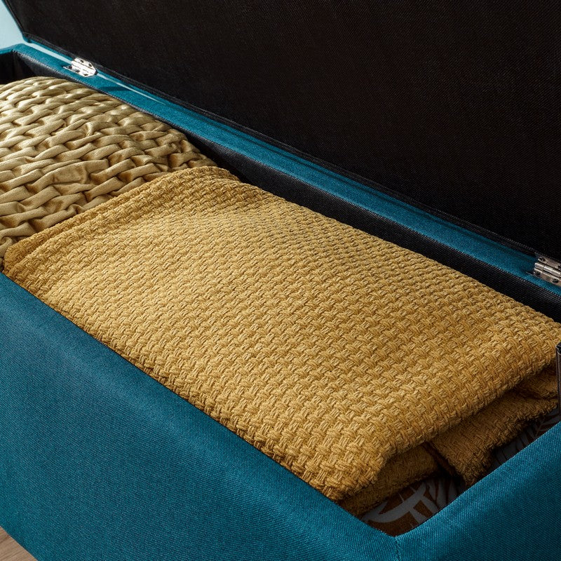 Secreto Ottoman Wood & Fabric Blue - Image 3