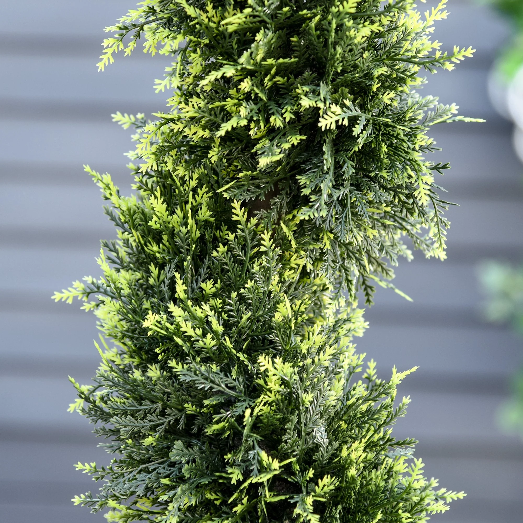 Set Of 2 90cm/3FT Artificial Spiral Topiary Trees w/ Pot Fake Indoor Outdoor Greenery Plant Home Office Garden Décor Green - Image 8