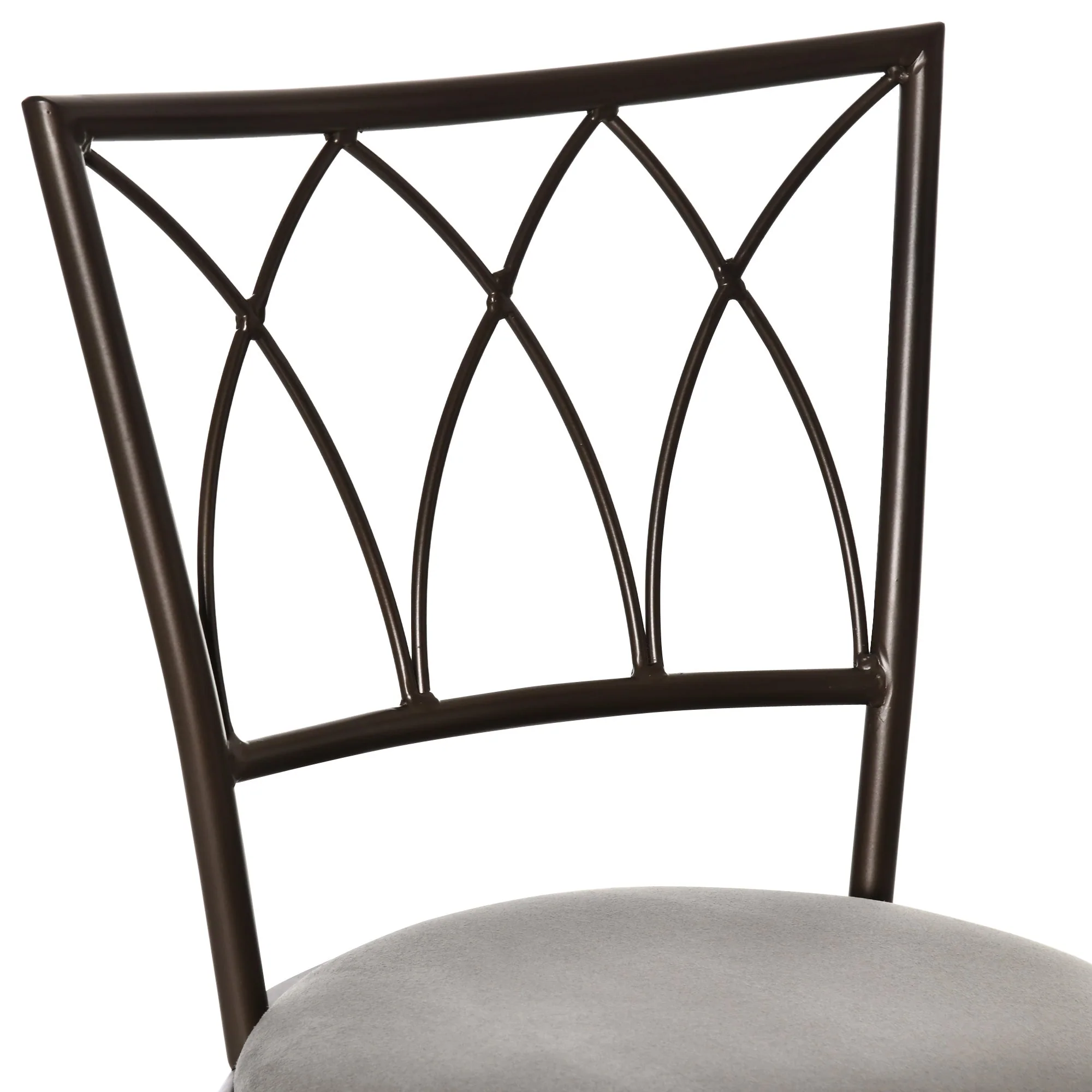 Set of 2 Bar Chairs Swivel Armless Upholstered Metal Frame Barstools with Backrest & Footrest - Image 8
