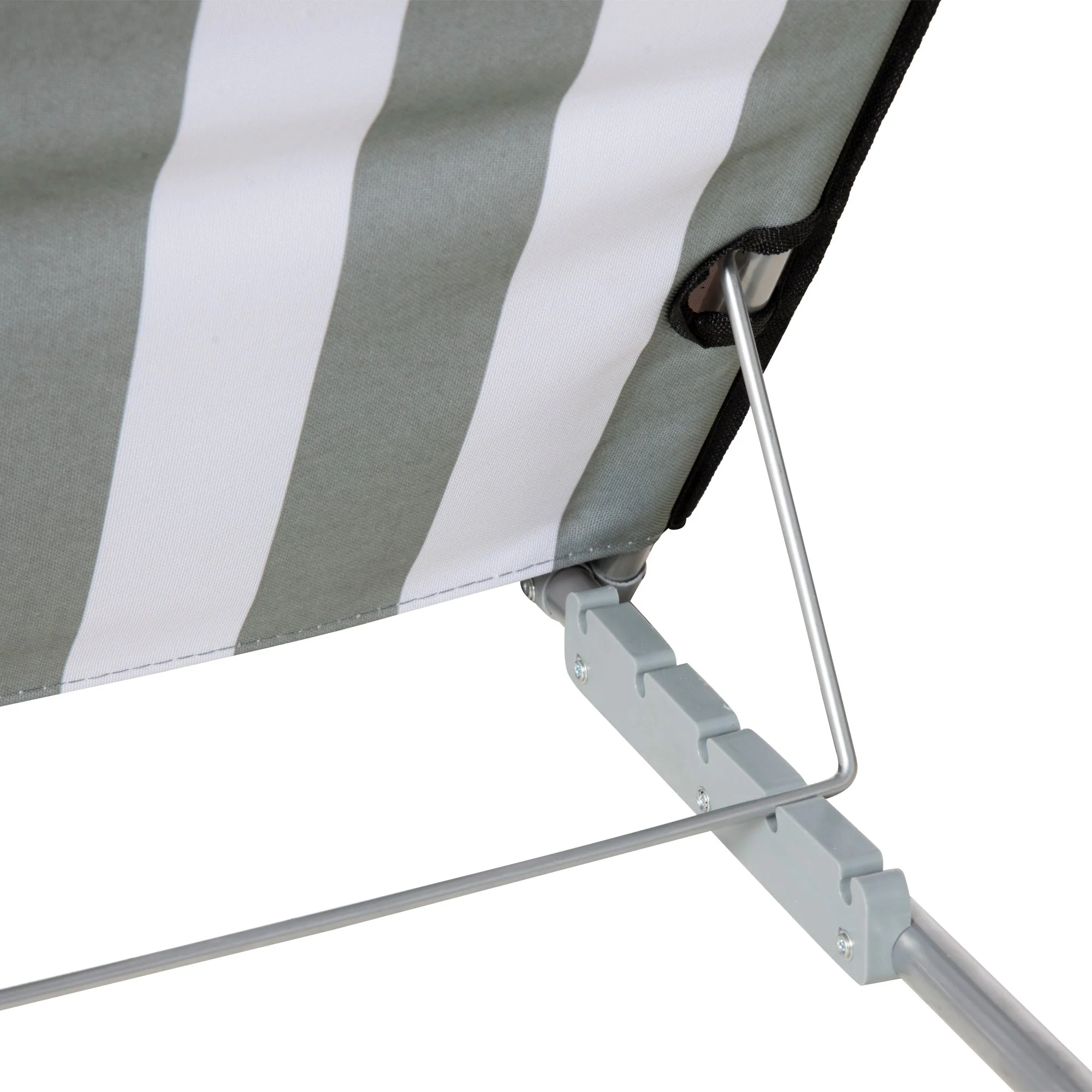 Set Of 2 Beach Mat Seat Adjustable Back Metal Frame Fabric Cover Foldable w/ Bag - Image 8