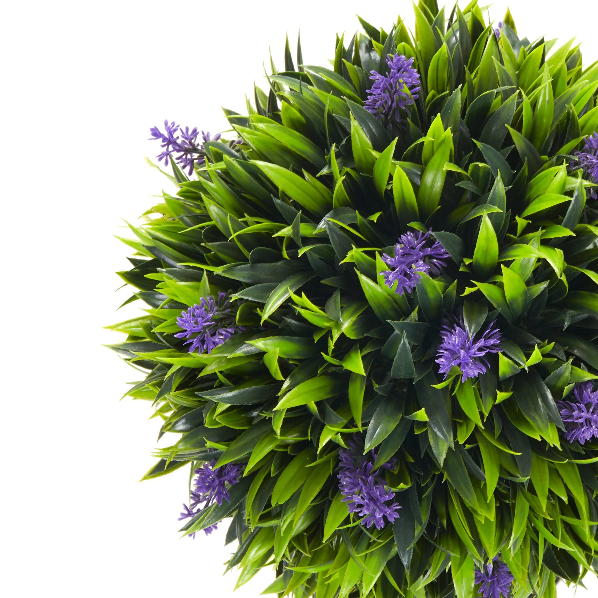 Set of 2 Decorative Artificial Plants Ball Trees with Lavender Flowers in Pot Fake Plants for Home Indoor Outdoor Decor - Image 7