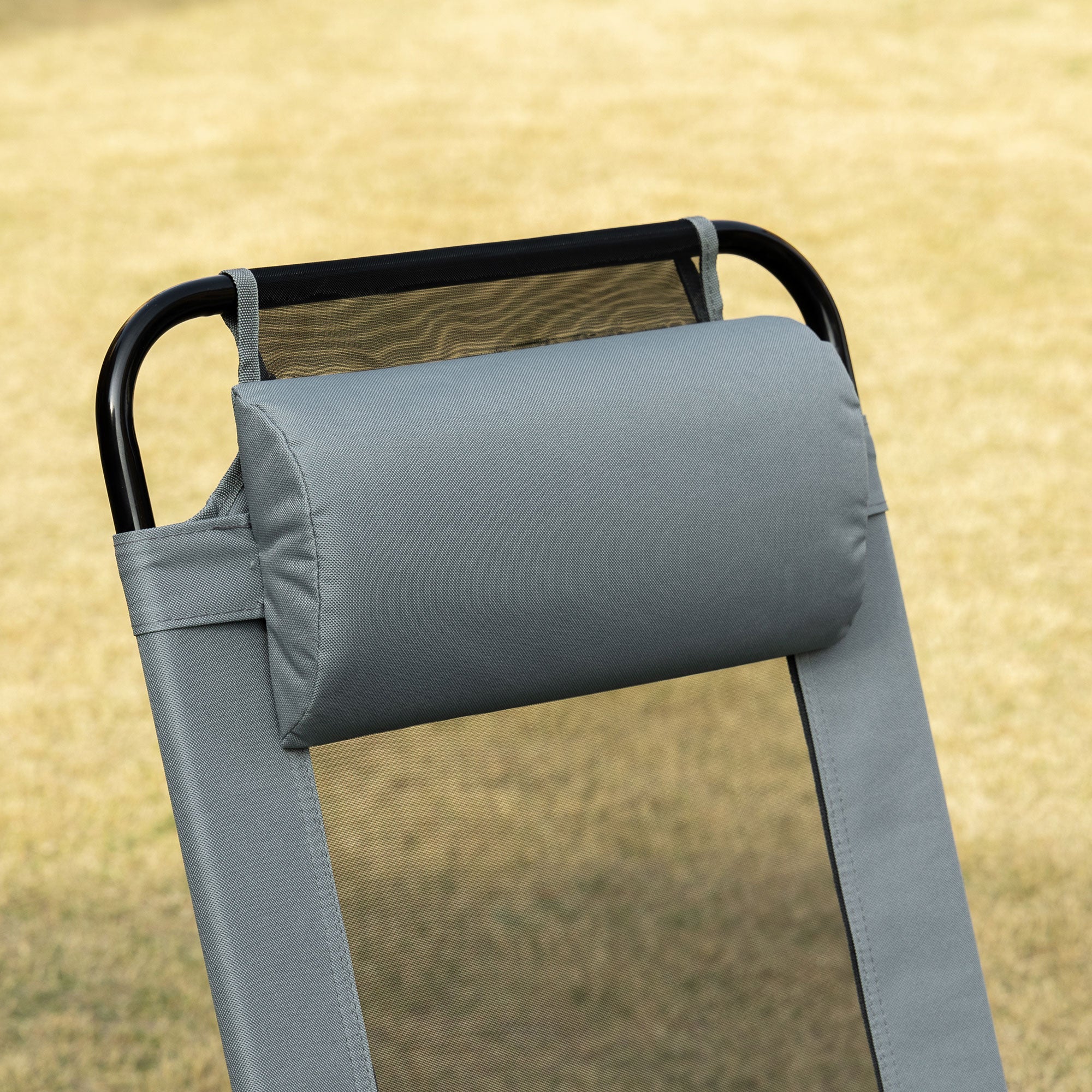 Set of 2 Portable Folding Recliner Outdoor Patio Adjustable Backrest - Image 7