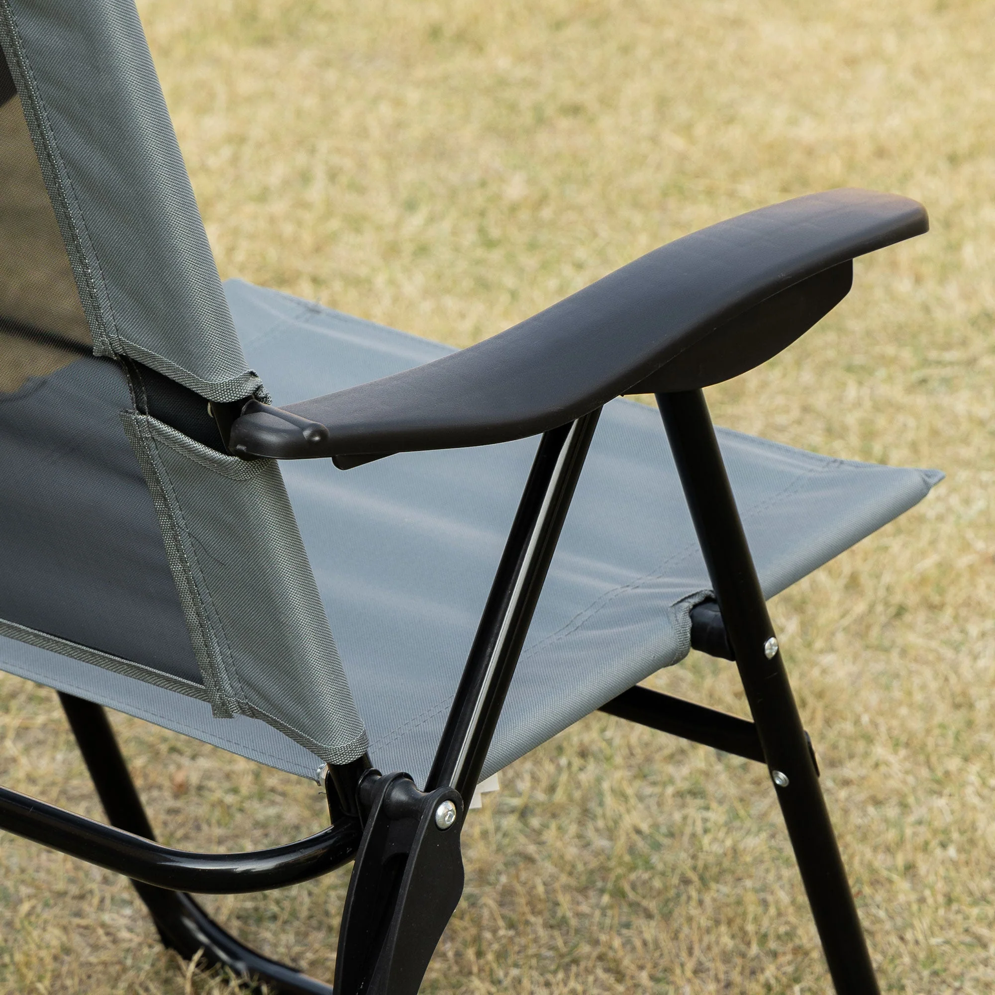 Set of 2 Portable Folding Recliner Outdoor Patio Adjustable Backrest - Image 8