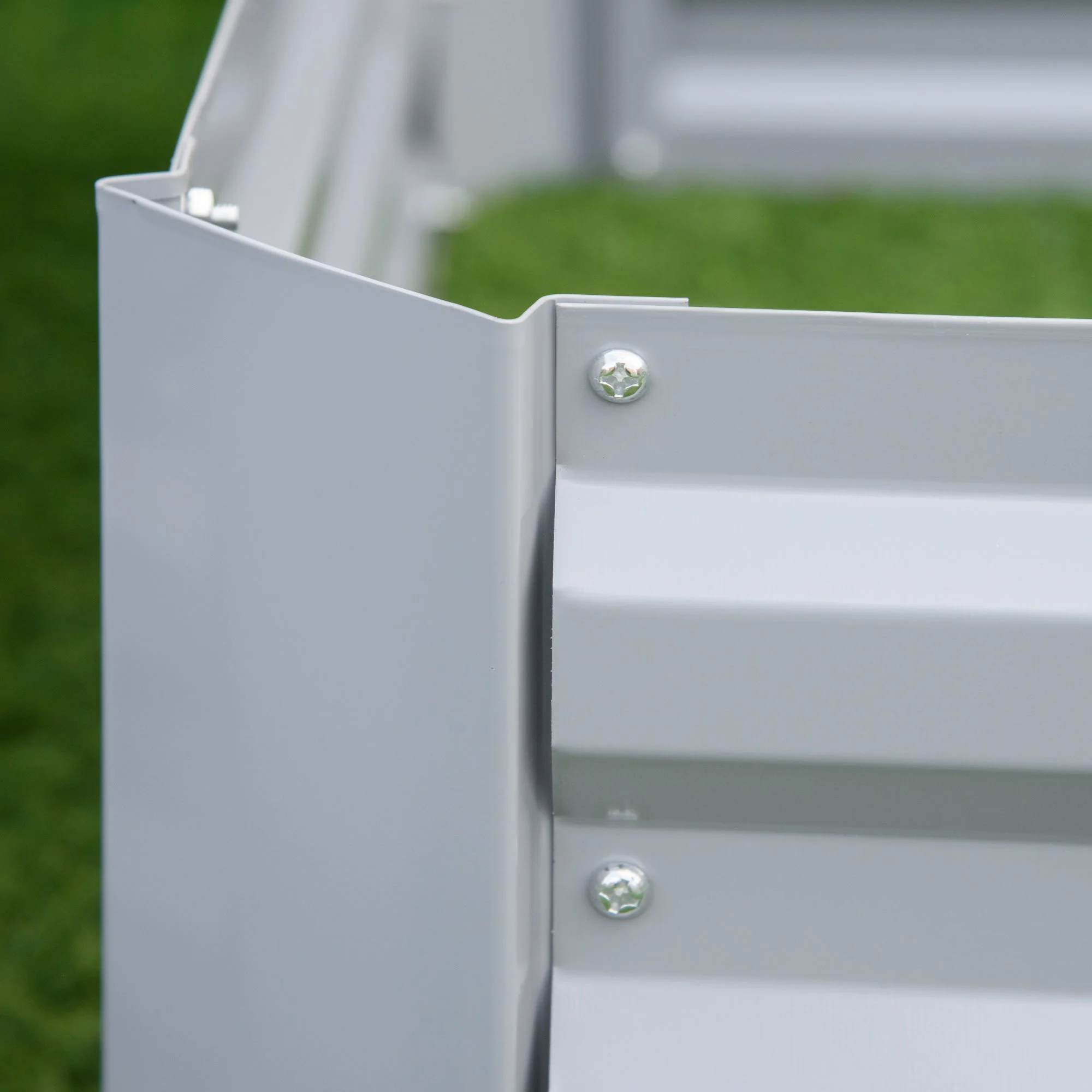 Set of 2 Raised Garden Bed Galvanized Steel Planter Boxes Easy Quick Setup - Image 8