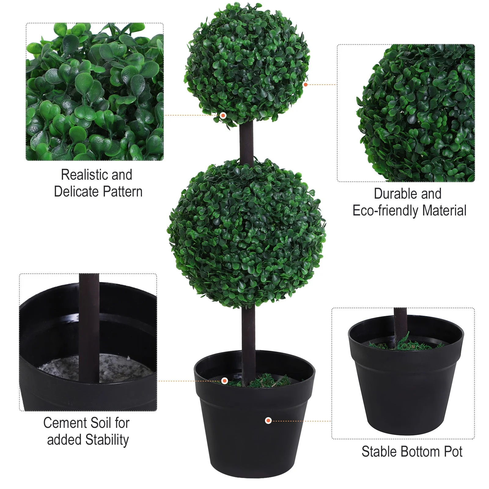 Set of 2 Topiary Tree Plant - Image 8