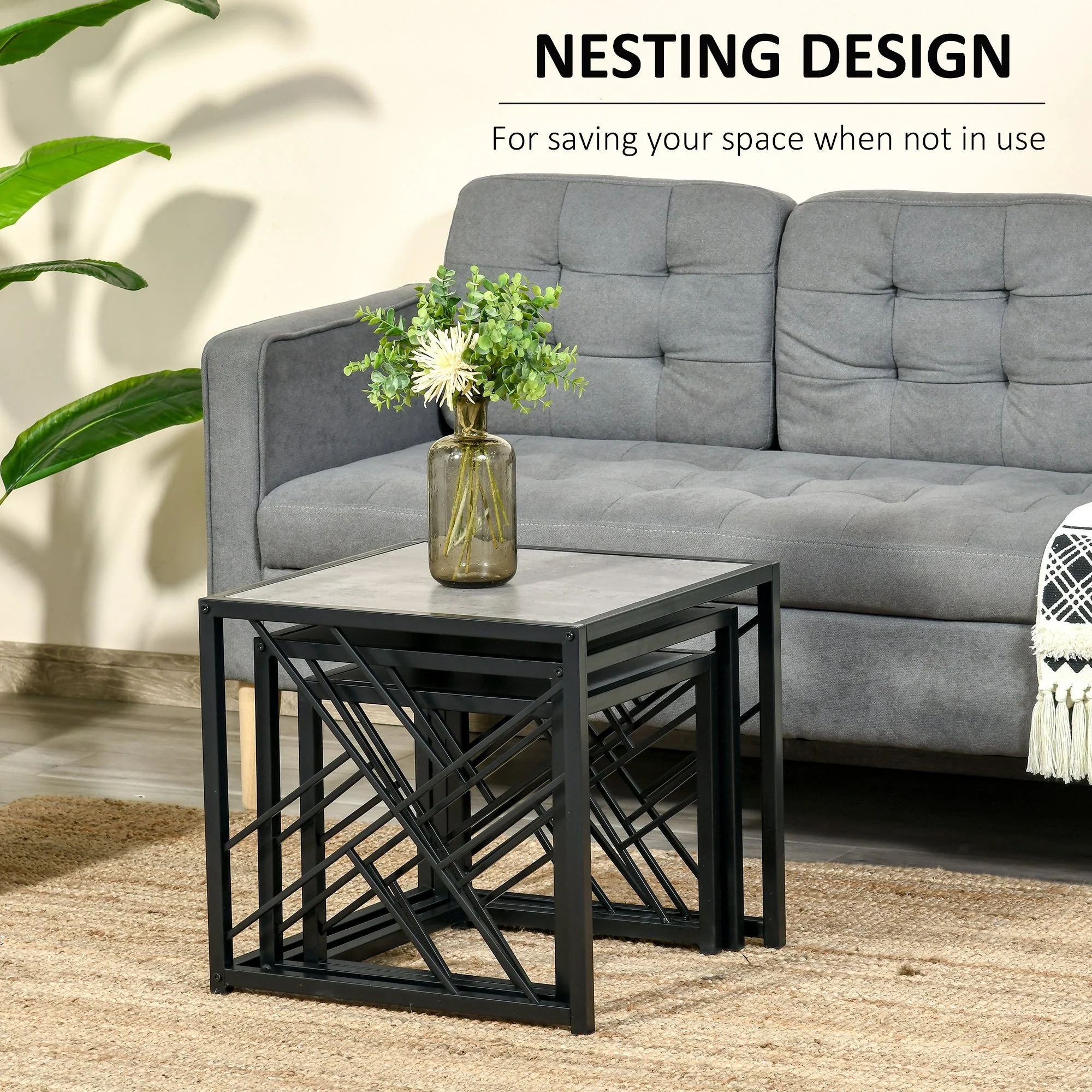Set of 3 Nesting Coffee Tables - Image 5