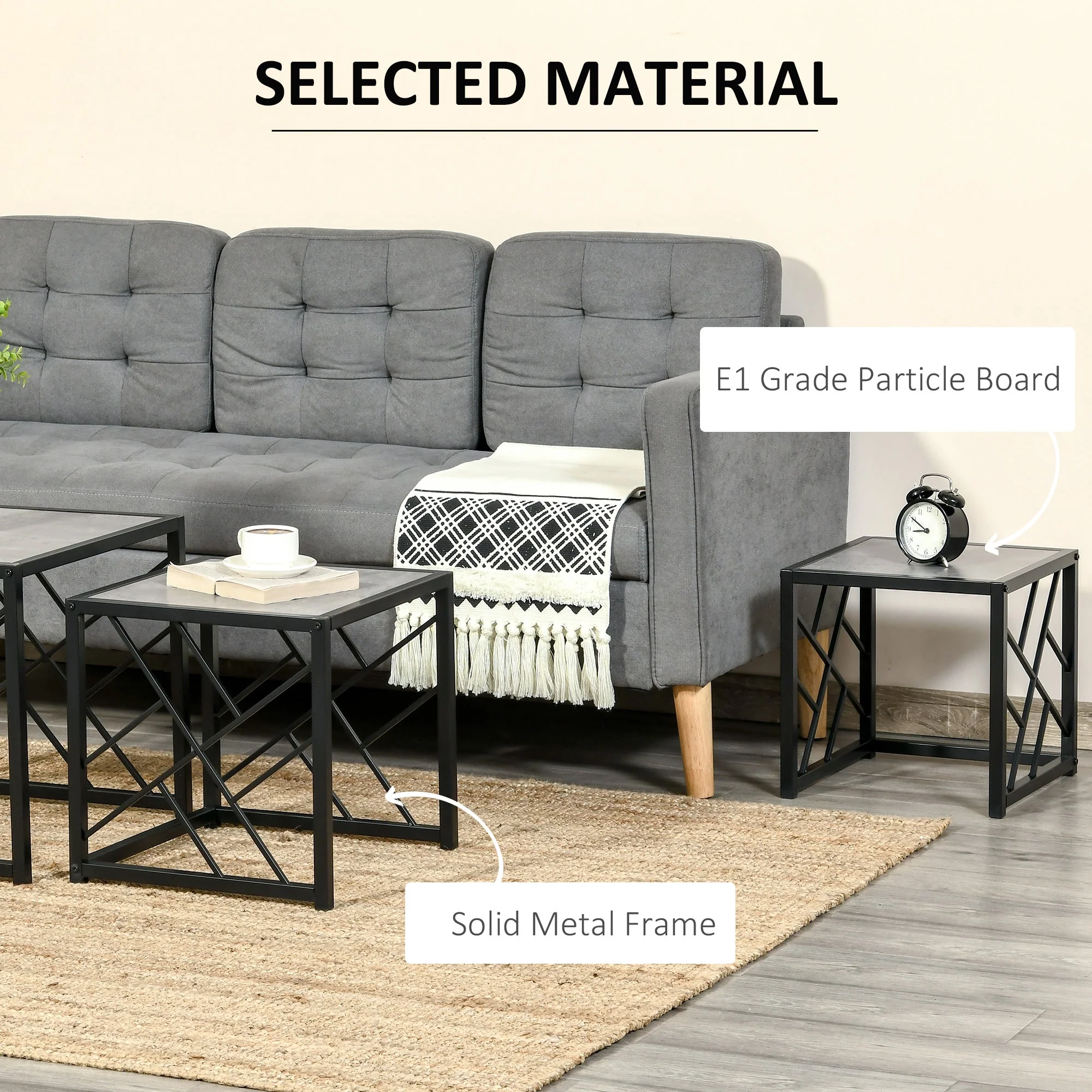 Set of 3 Nesting Coffee Tables - Image 6