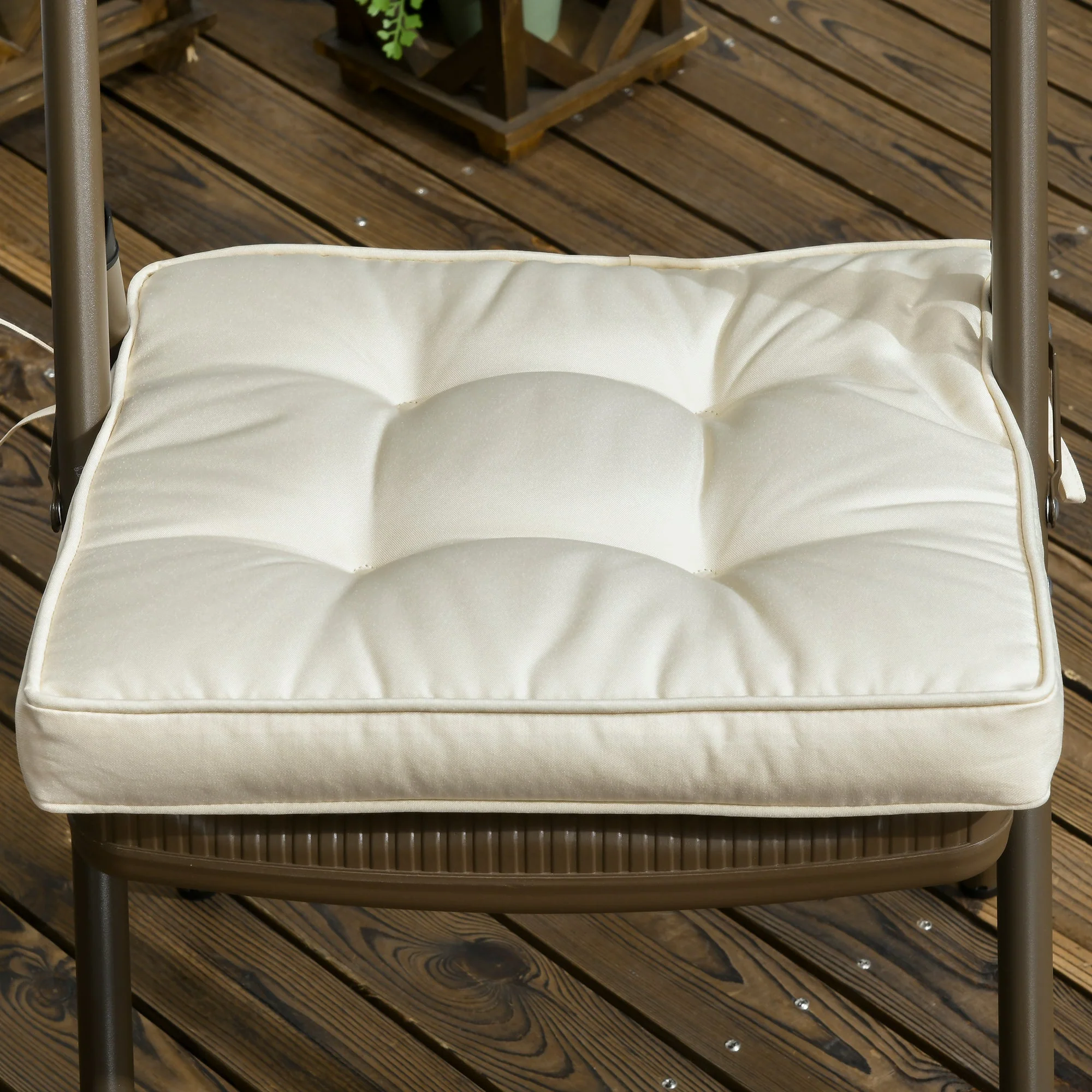 Set of 4 Garden Seat Cushion with Ties - Image 6