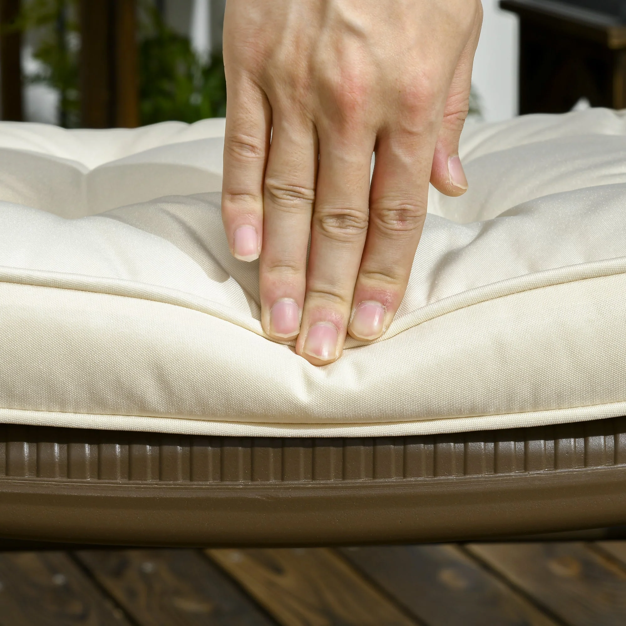 Set of 4 Garden Seat Cushion with Ties - Image 7