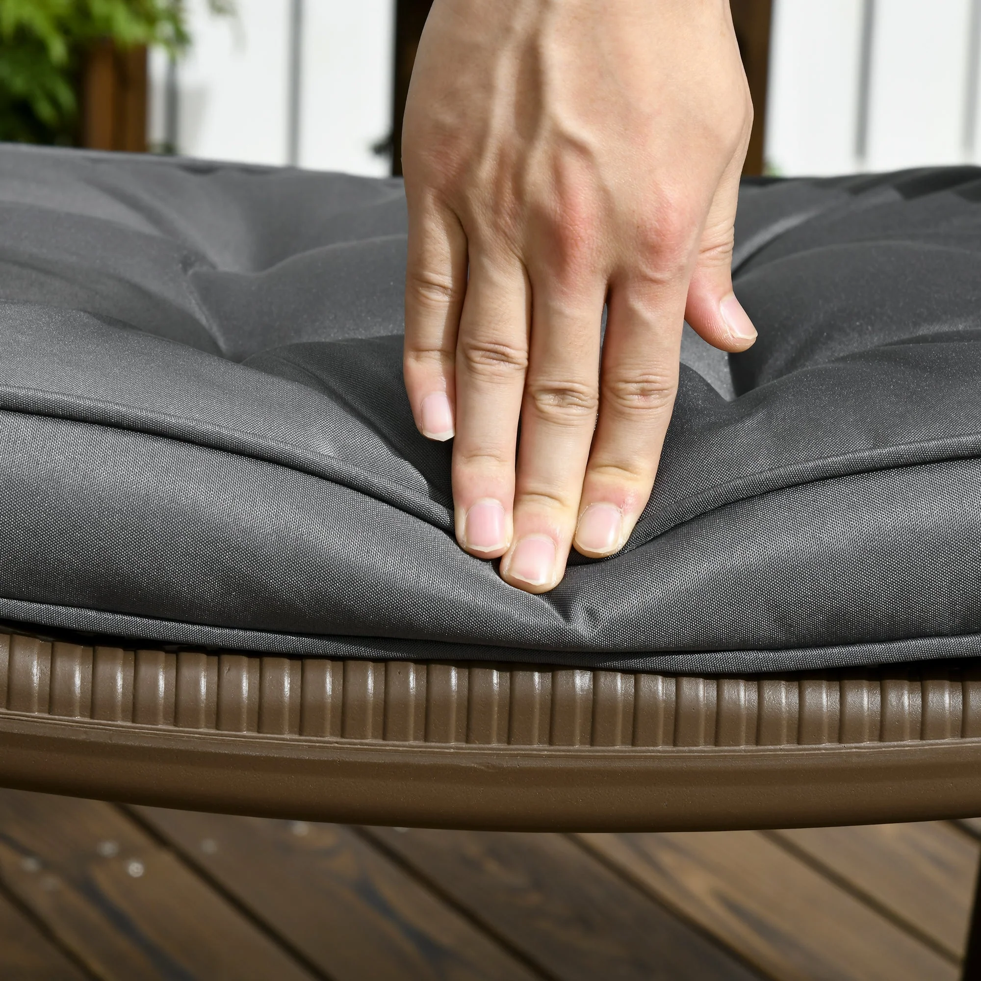 Set of 4 Garden Seat Cushion with Ties - Image 8
