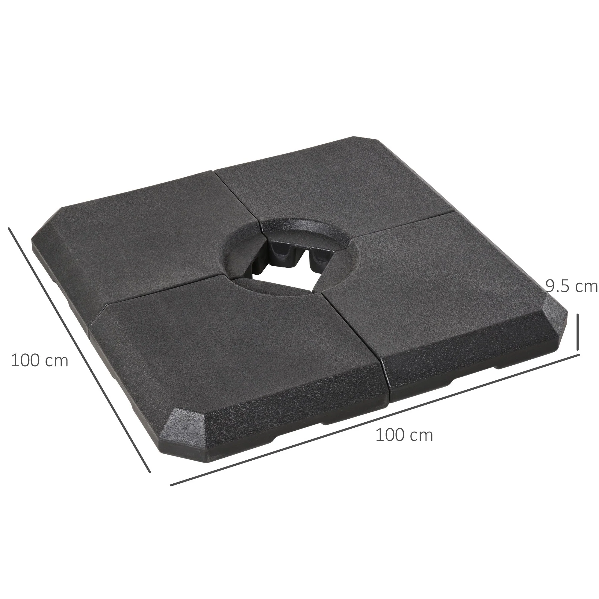 Set of 4 Parasol Base Stand Weights for Cantilever Parasols - Image 2