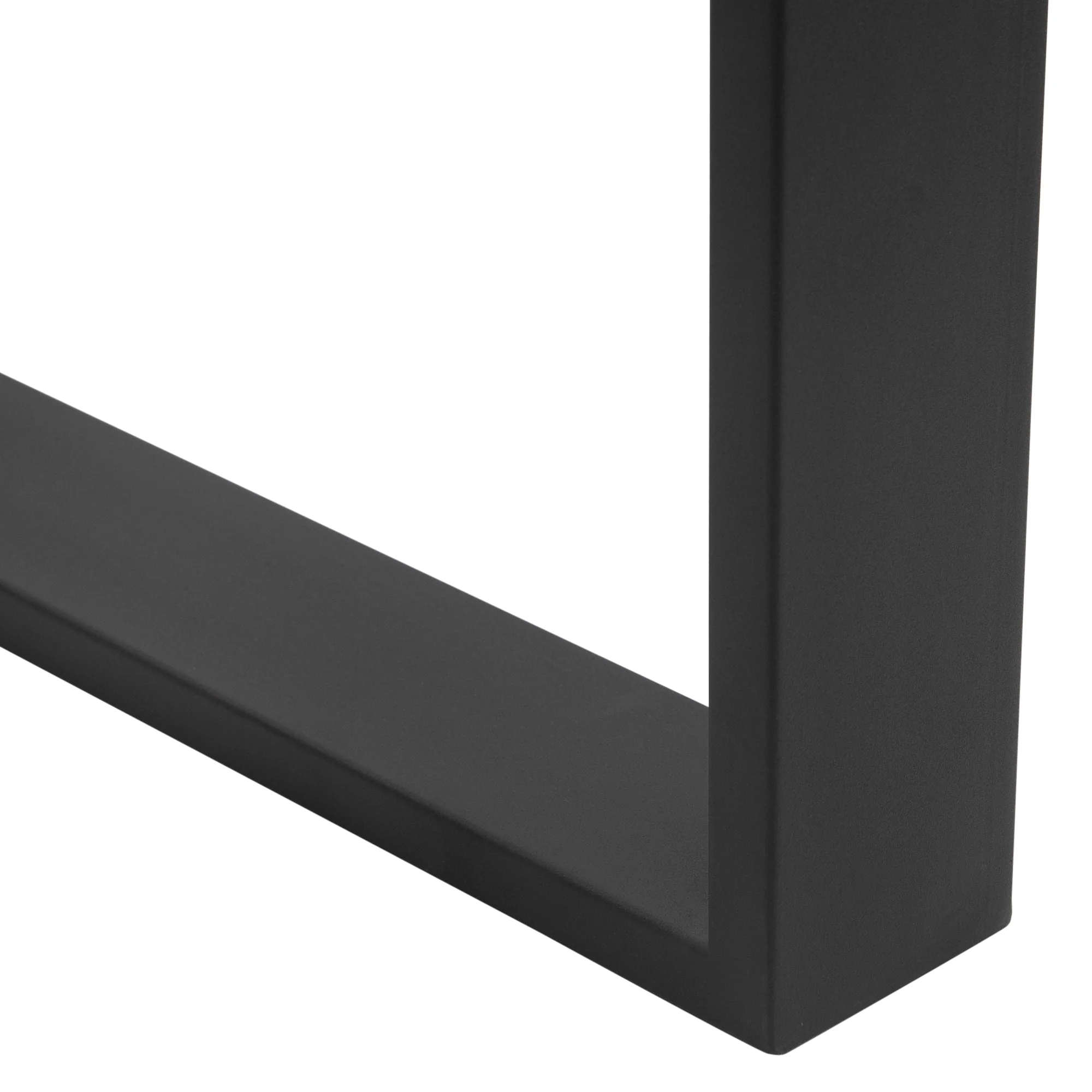 Set of Two 41 x 70cm Steel Boxy Table Legs - Black - Image 9