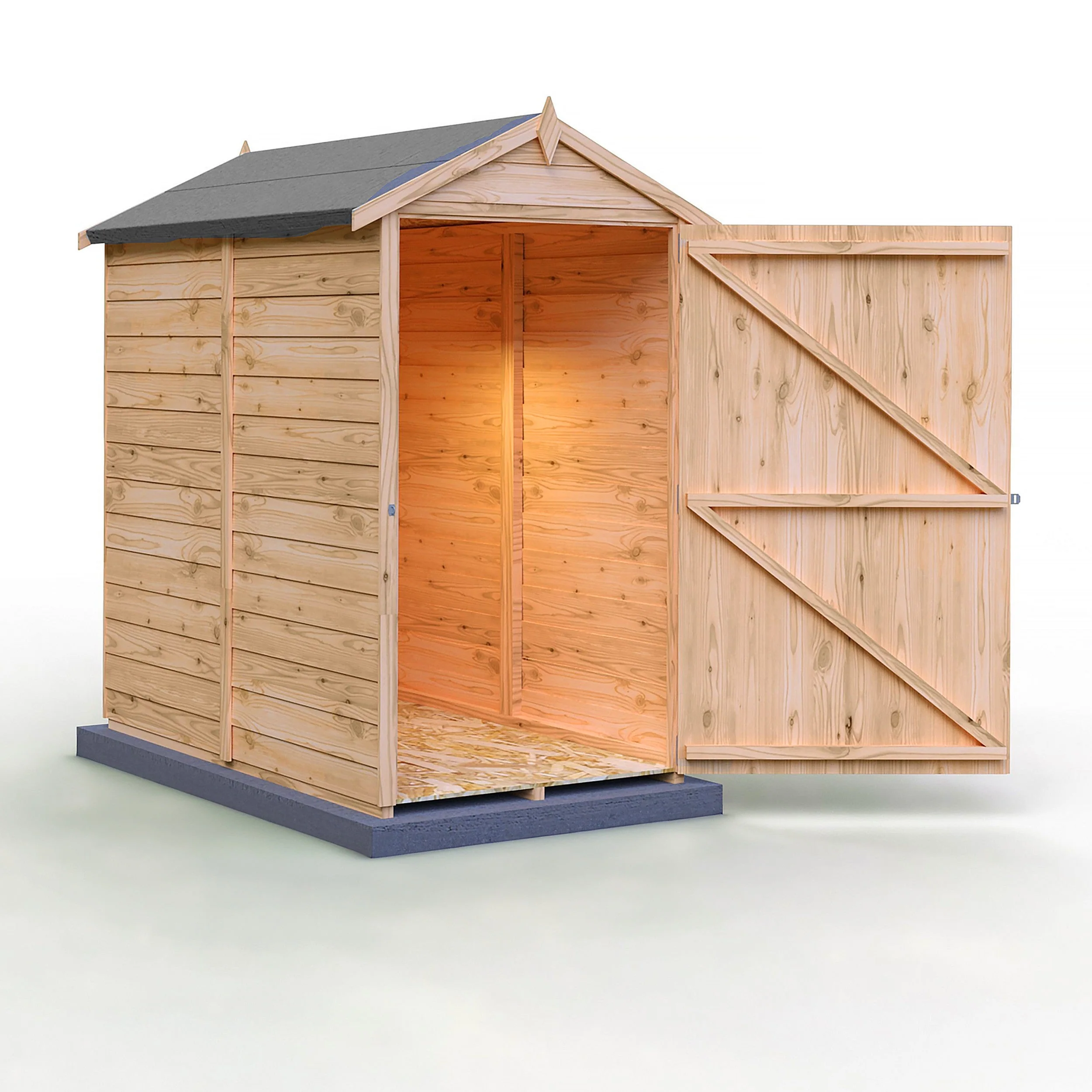 Shire 5' 2" x 3' 2" Apex Shed - Budget Dip Treated Overlap - Image 8