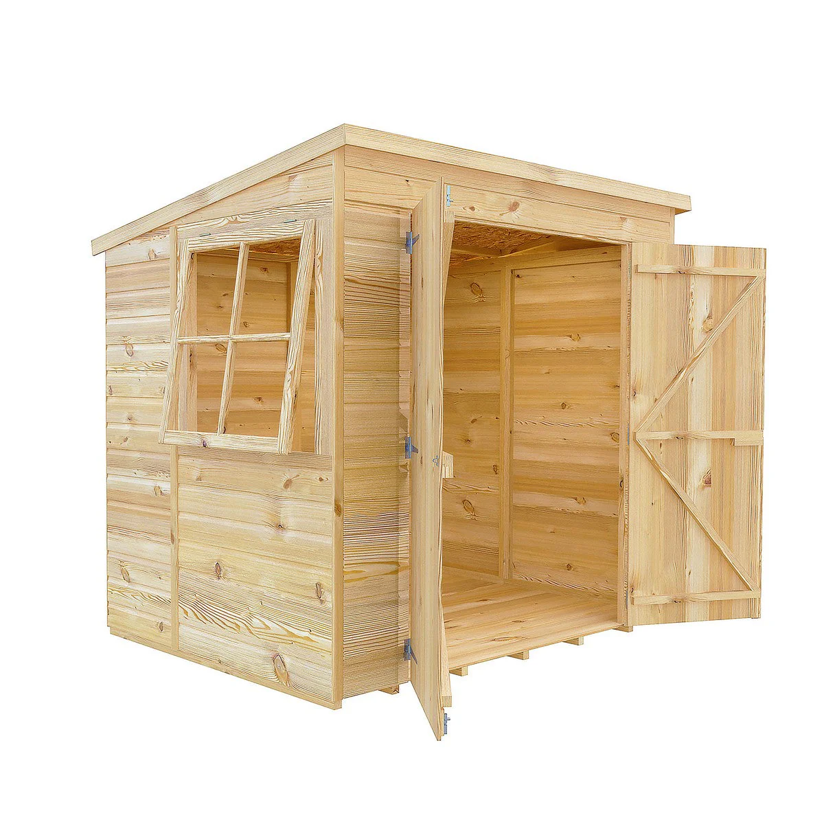 Shire 4' 10" x 6' 8" Pent Shed - Premium Dip Treated Shiplap - Image 2