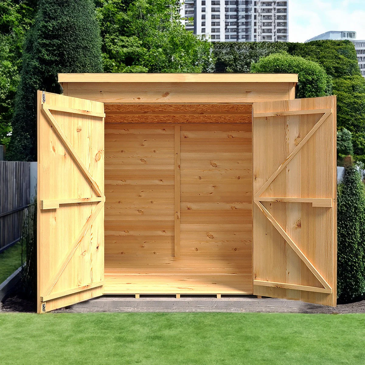 Shire 4' 10" x 6' 8" Pent Shed - Premium Dip Treated Shiplap - Image 4