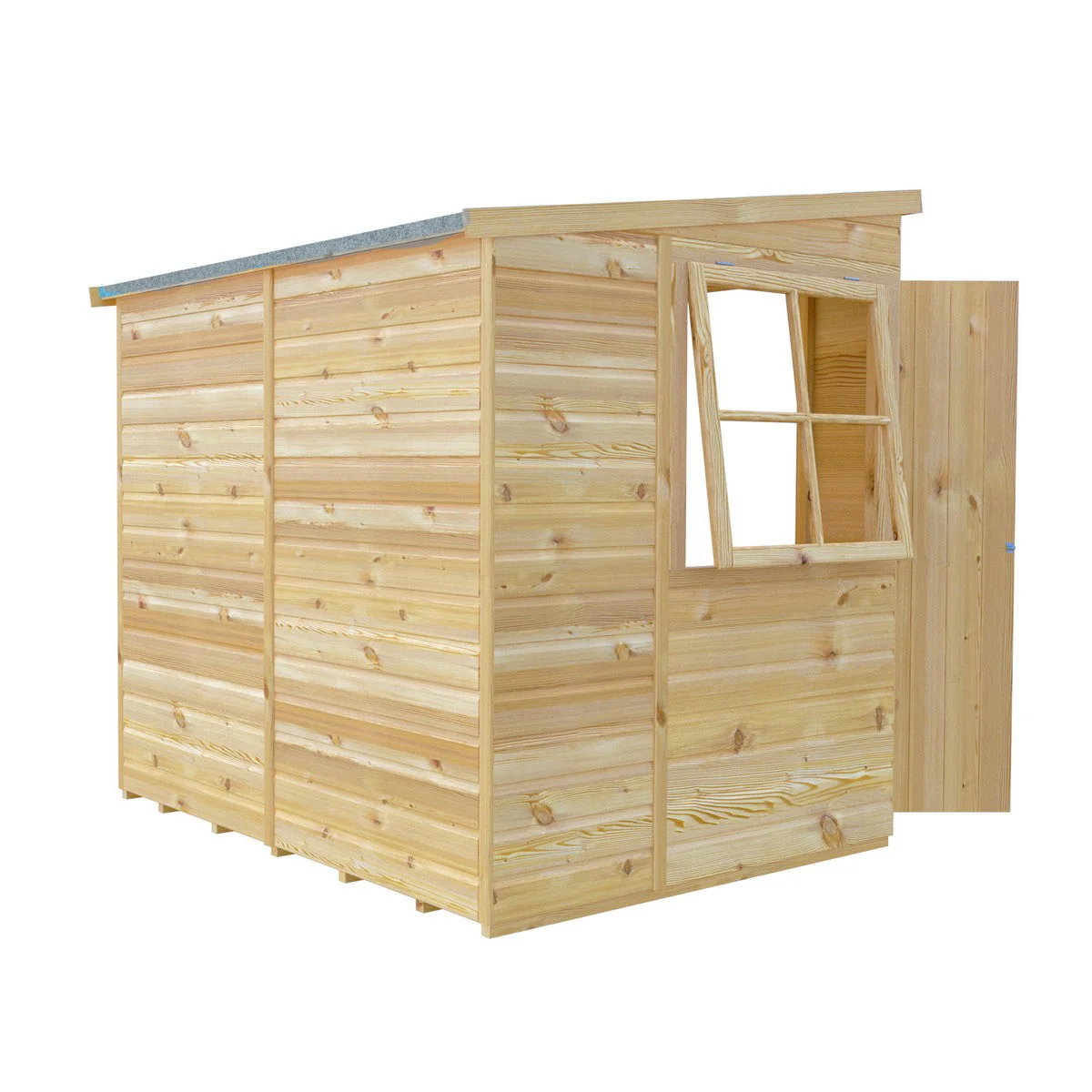 Shire 4' 10" x 6' 8" Pent Shed - Premium Dip Treated Shiplap - Image 7