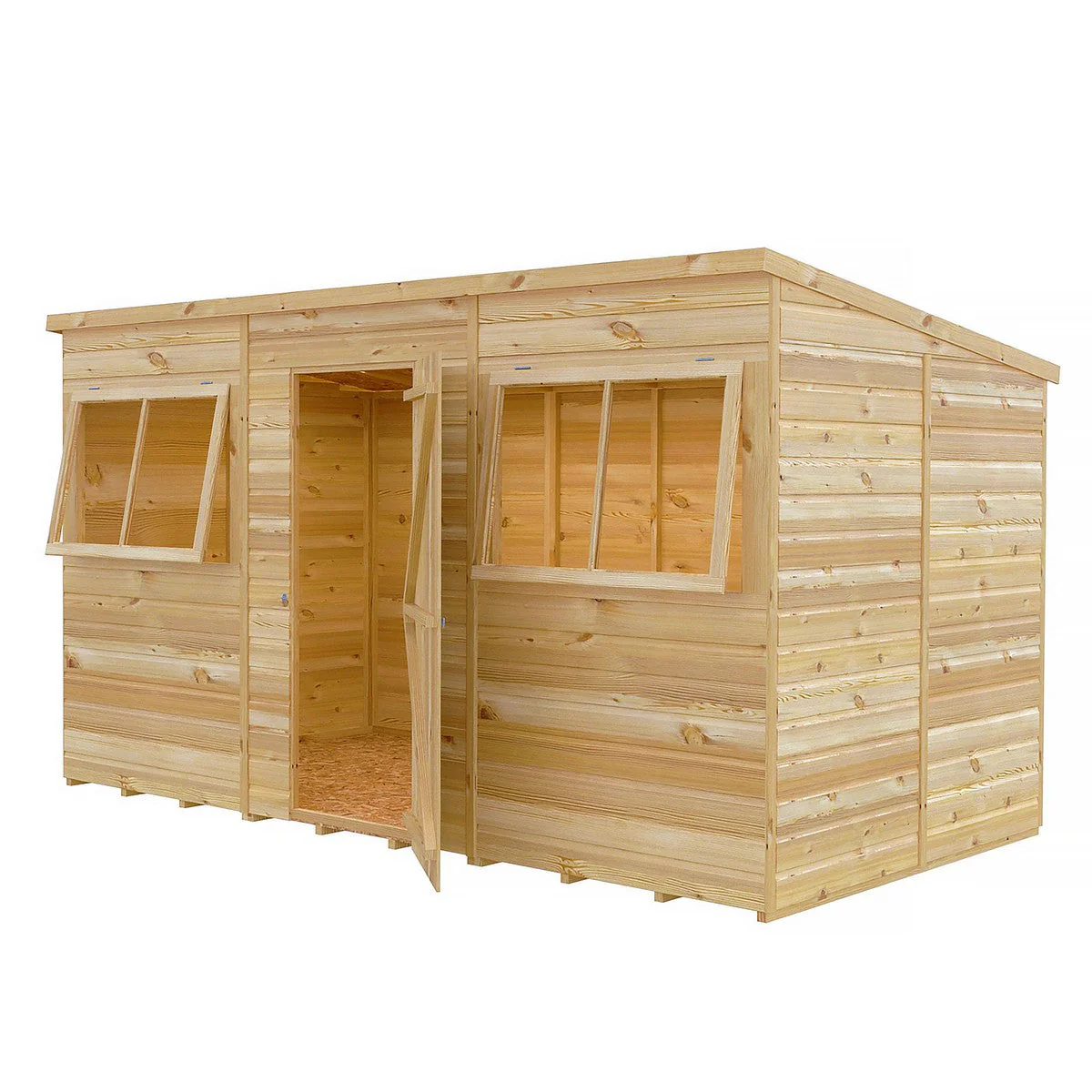 Shire 5' 9" x 11' 9" Pent Shed - Premium Dip Treated Shiplap - Image 2