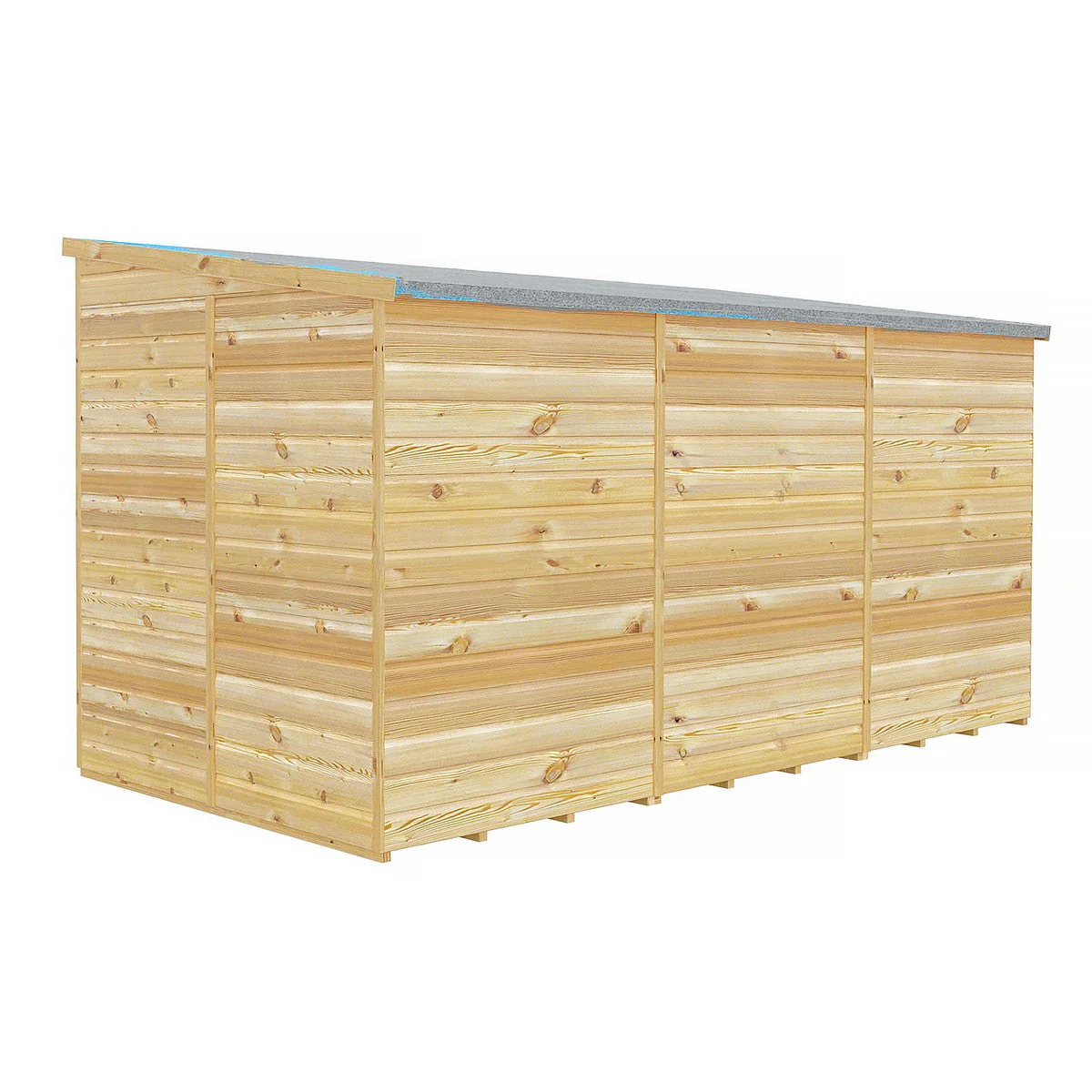 Shire 5' 9" x 11' 9" Pent Shed - Premium Dip Treated Shiplap - Image 7