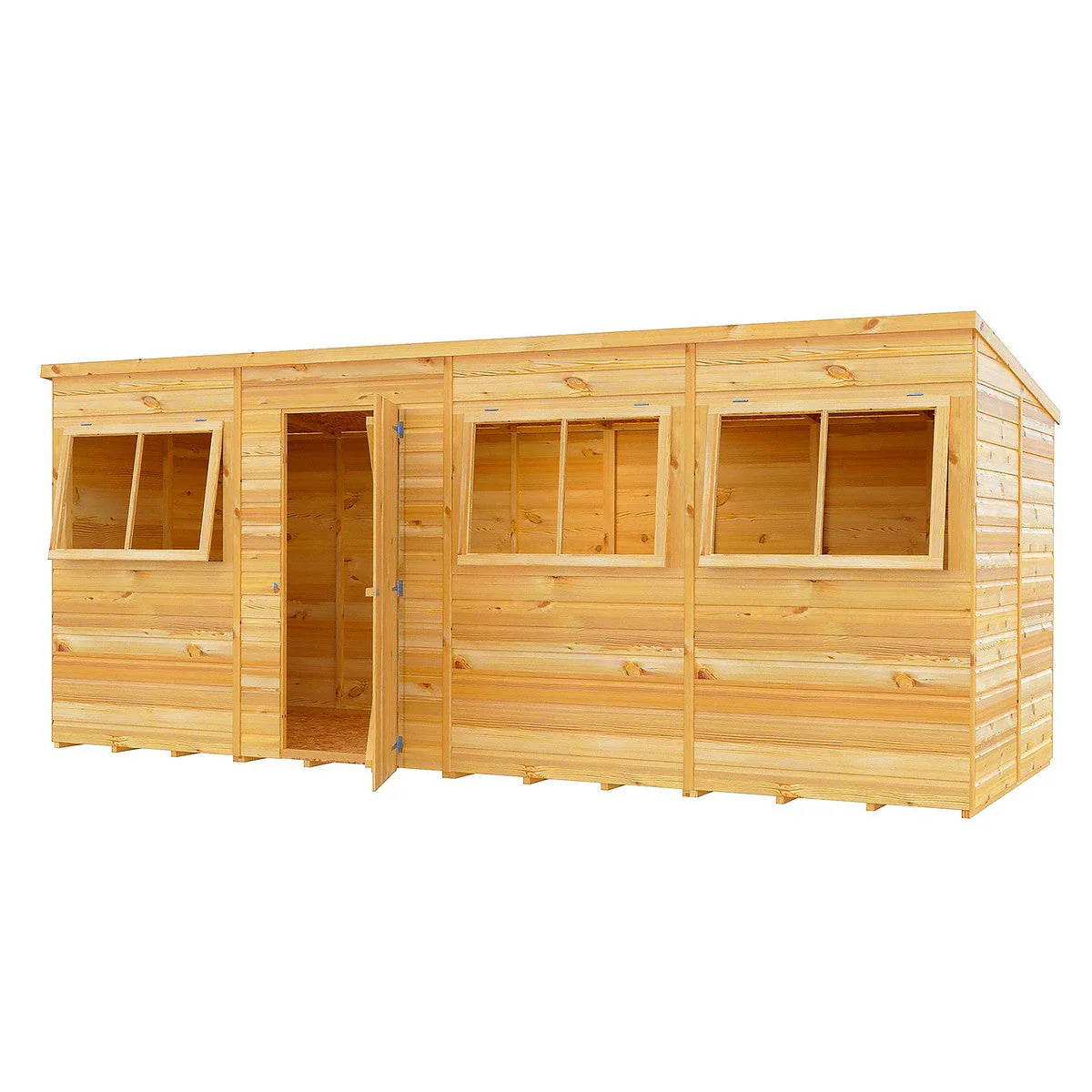 Shire 5' 9" x 15' 8" Pent Shed - Premium Dip Treated Shiplap - Image 2