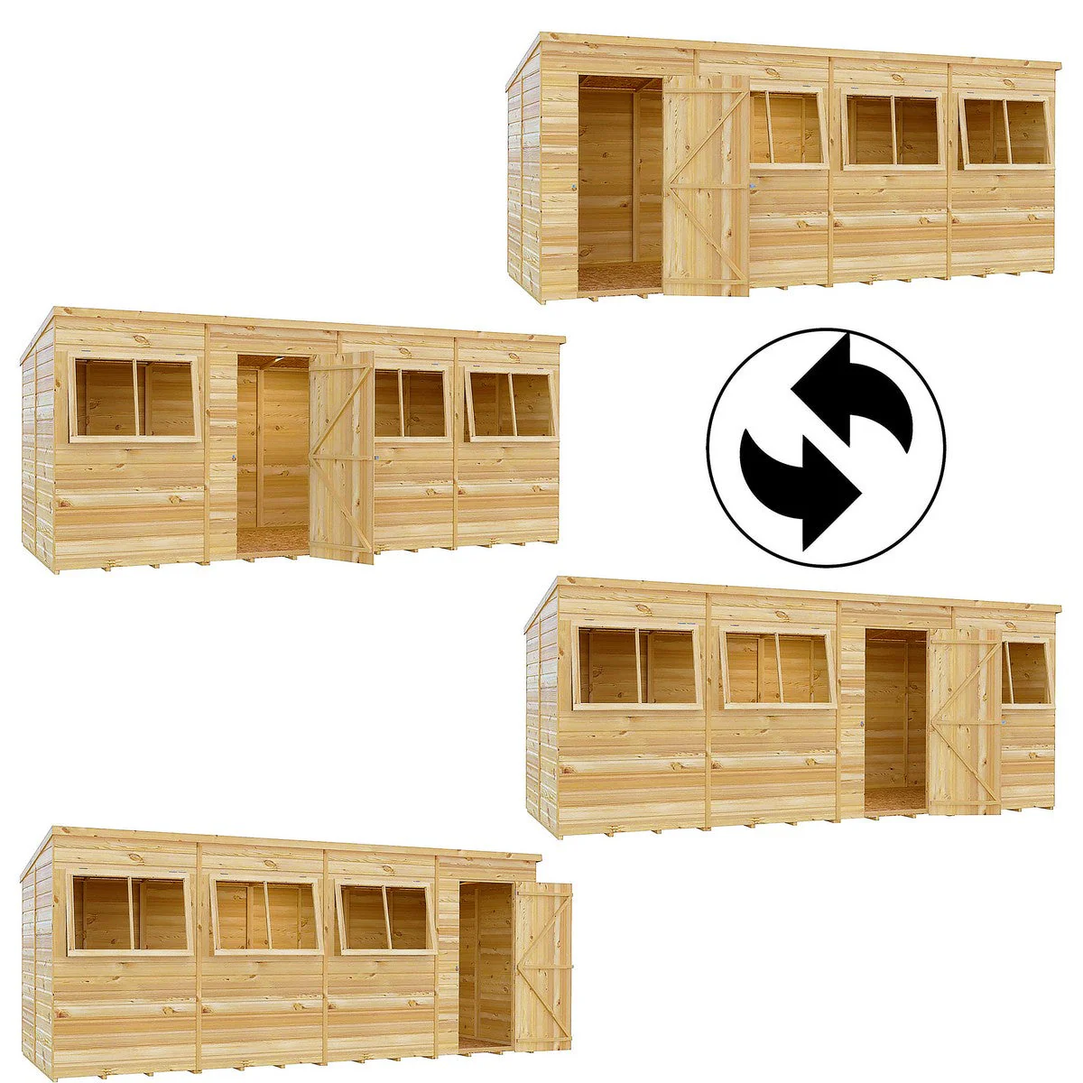 Shire 5' 9" x 15' 8" Pent Shed - Premium Dip Treated Shiplap - Image 7