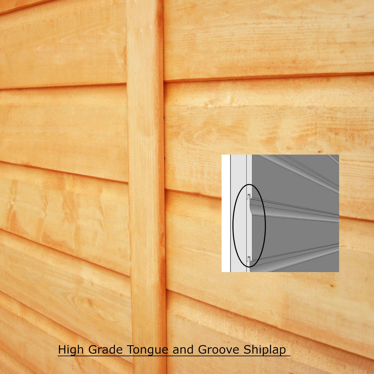 Shire 5' 9" x 9' 9" Pent Shed - Premium Dip Treated Shiplap - Image 11