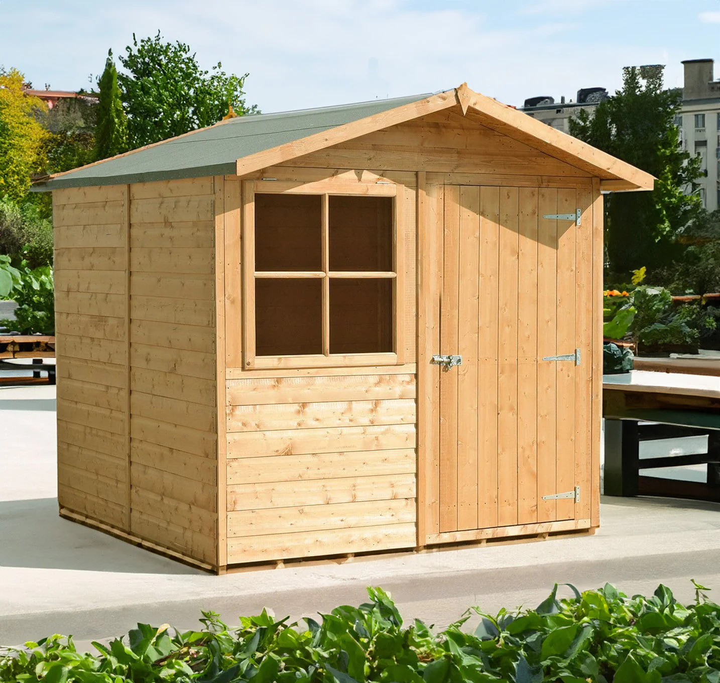 Abri 6' 3" x 6' 8" Apex Shed - Premium Dip Treated Shiplap - Image 2