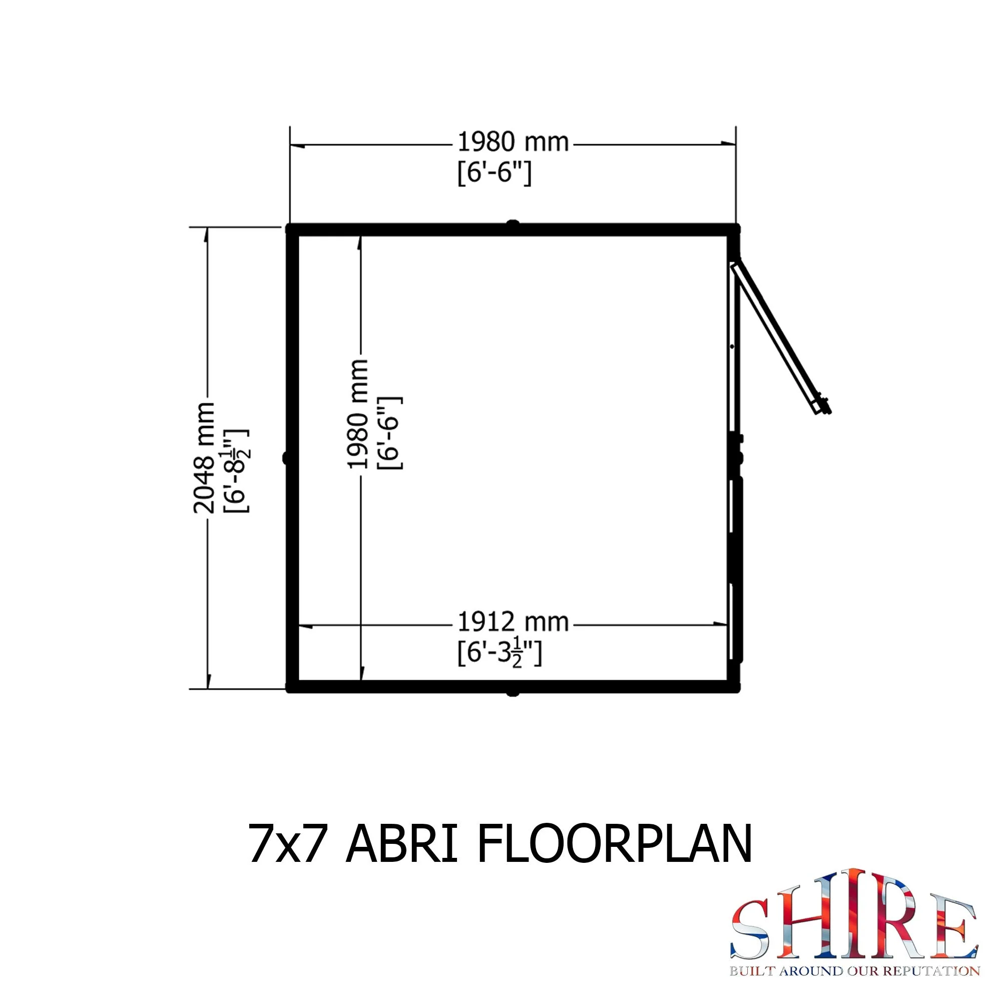 Abri 6' 3" x 6' 8" Apex Shed - Premium Dip Treated Shiplap - Image 3