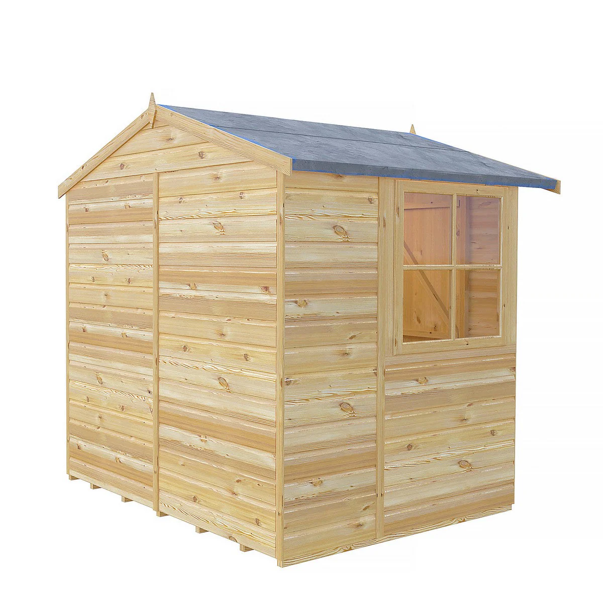 Shire Alderney 4' 10" x 6' 8" Apex Shed - Premium Dip Treated Tongue & Groove - Image 12