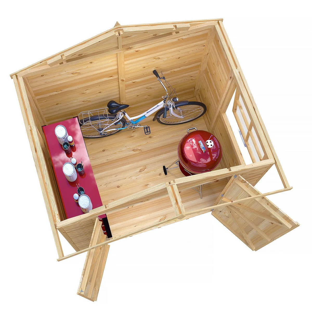 Shire Alderney 4' 10" x 6' 8" Apex Shed - Premium Dip Treated Tongue & Groove - Image 6