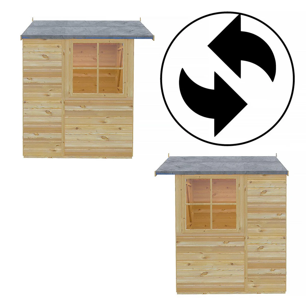 Shire Alderney 4' 10" x 6' 8" Apex Shed - Premium Dip Treated Tongue & Groove - Image 7