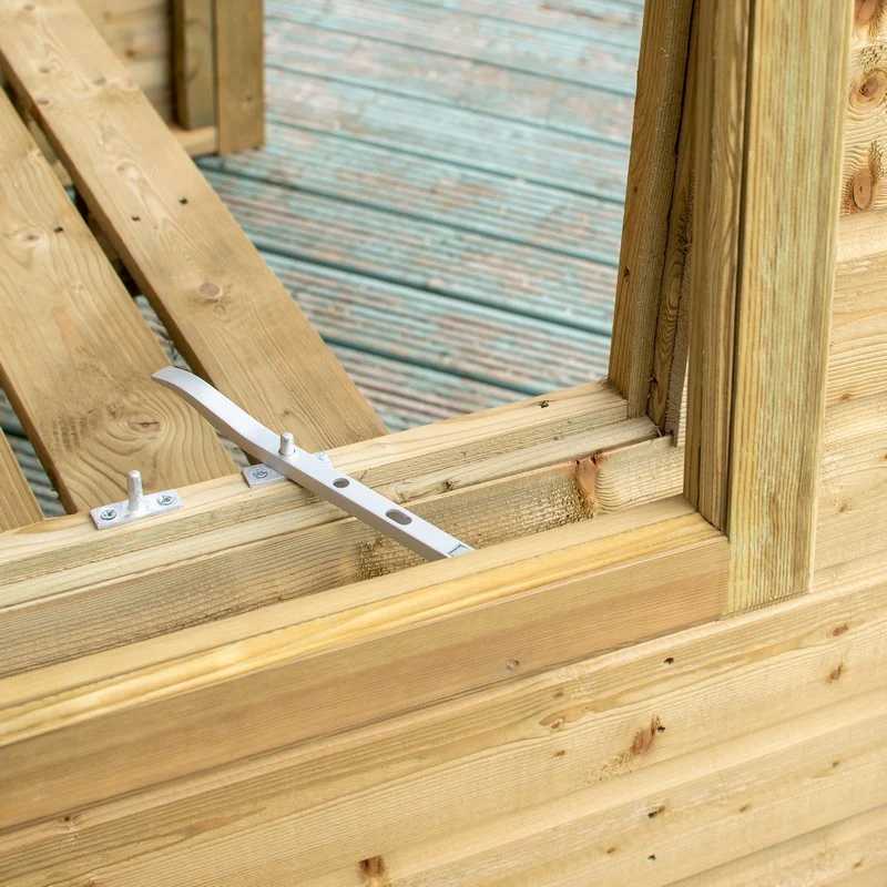 Shire Almarie 3' 3" x 4' 3" Apex Garden Arbour - Classic Pressure Treated Shiplap - Image 6