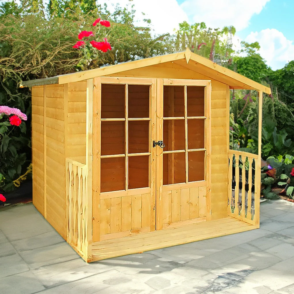 Alnwick 4' 10" x 6' 8" Apex Summerhouse - Premium Dip Treated Shiplap - Image 6