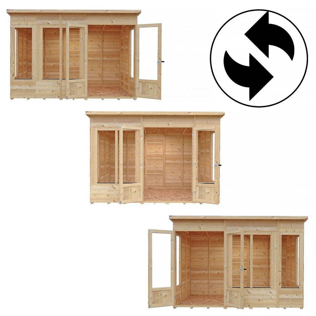 Shire Alora 5' 9" x 9' 9" Pent Summerhouse - Premium Dip Treated Overlap - Image 10
