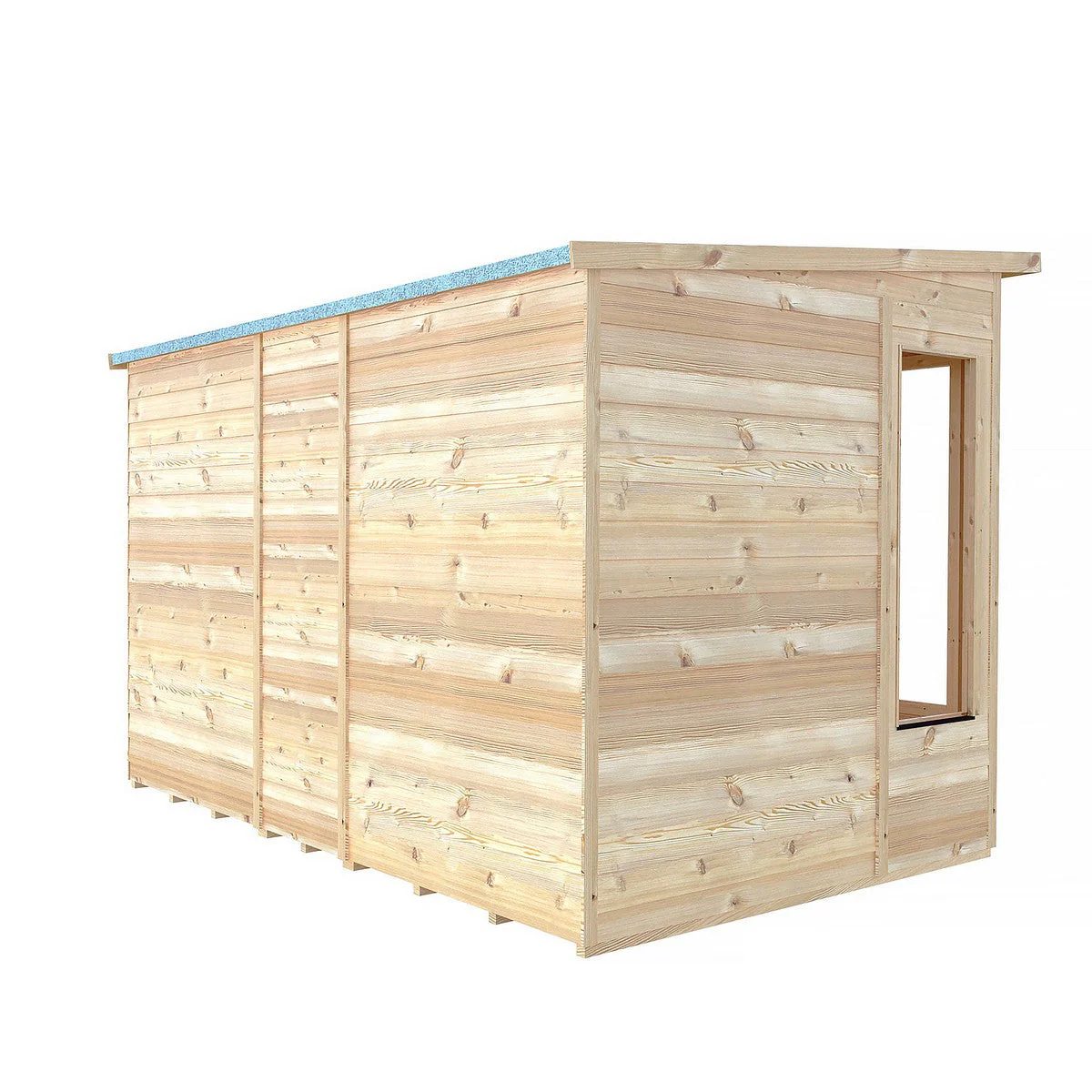 Shire Alora 5' 9" x 9' 9" Pent Summerhouse - Premium Dip Treated Overlap - Image 11