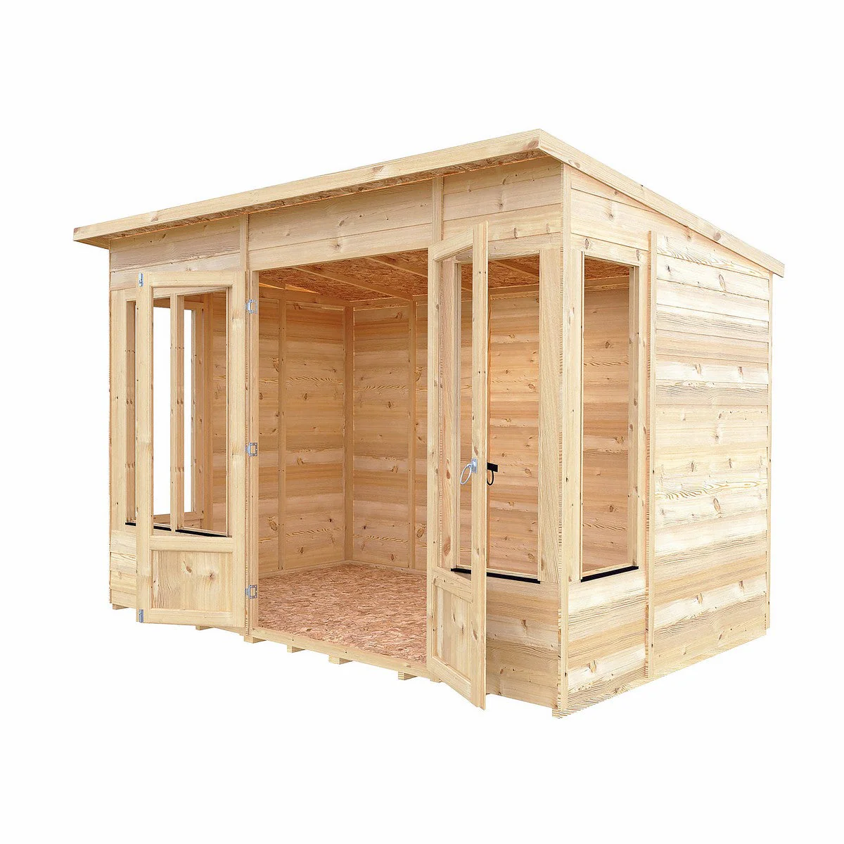 Shire Alora 5' 9" x 9' 9" Pent Summerhouse - Premium Dip Treated Overlap - Image 2